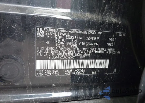 2020 Toyota Rav4 Hybrid Le from USA, damaged, VIN 2T3LWRFV2LW052572